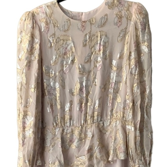 PATRA beautiful metallic sliver gold floral prints on top midi dress Far… - Picture 2 of 13